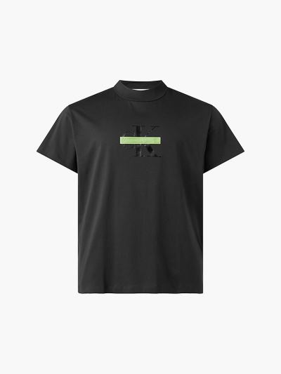 Calvin Klein Ruhák HU091817 | Calvin Klein Plus Size Organic Cotton Logo Férfi Póló Fekete